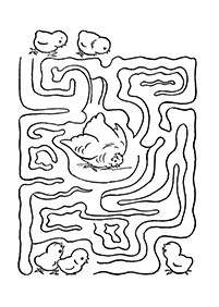 Einfache Labyrinthe für Kinder - Arbeitsblatt 108