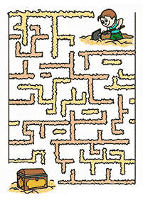 Einfache Labyrinthe für Kinder - Arbeitsblatt 109
