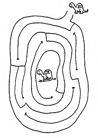 Einfache Labyrinthe für Kinder - Arbeitsblatt 11