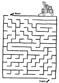 Einfache Labyrinthe für Kinder - Arbeitsblatt 123
