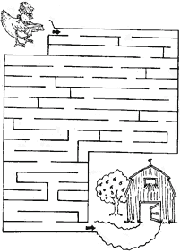 Einfache Labyrinthe für Kinder - Arbeitsblatt 124