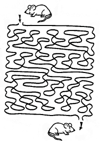 Einfache Labyrinthe für Kinder - Arbeitsblatt 126