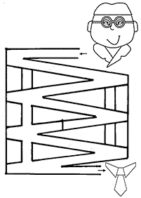 Einfache Labyrinthe für Kinder - Arbeitsblatt 24