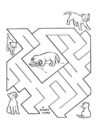 Einfache Labyrinthe für Kinder - Arbeitsblatt 25