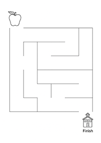 Einfache Labyrinthe für Kinder - Arbeitsblatt 29