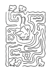 Einfache Labyrinthe für Kinder - Arbeitsblatt 30