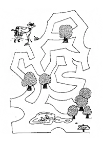 Einfache Labyrinthe für Kinder - Arbeitsblatt 31