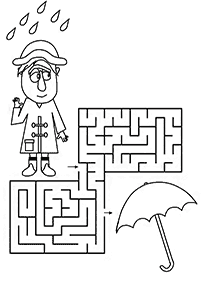 Einfache Labyrinthe für Kinder - Arbeitsblatt 44