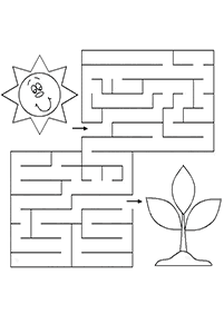 Einfache Labyrinthe für Kinder - Arbeitsblatt 64