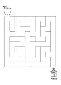 Einfache Labyrinthe für Kinder - Arbeitsblatt 65
