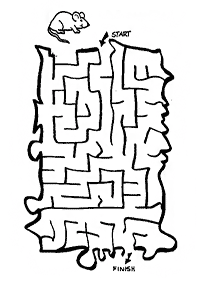 Einfache Labyrinthe für Kinder - Arbeitsblatt 67