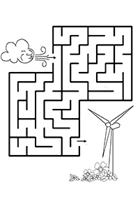 Einfache Labyrinthe für Kinder - Arbeitsblatt 68