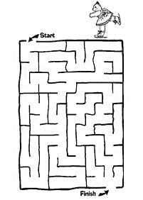 Einfache Labyrinthe für Kinder - Arbeitsblatt 71