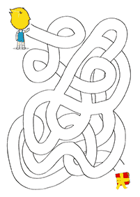 Einfache Labyrinthe für Kinder - Arbeitsblatt 74
