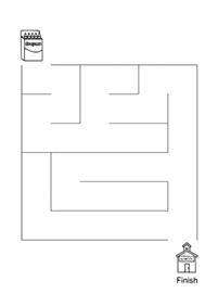 Einfache Labyrinthe für Kinder - Arbeitsblatt 77