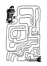 Einfache Labyrinthe für Kinder - Arbeitsblatt 79