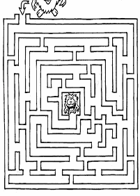 Einfache Labyrinthe für Kinder - Arbeitsblatt 82