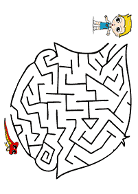 Einfache Labyrinthe für Kinder - Arbeitsblatt 86