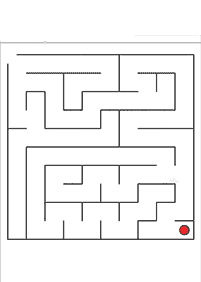 Einfache Labyrinthe für Kinder - Arbeitsblatt 88