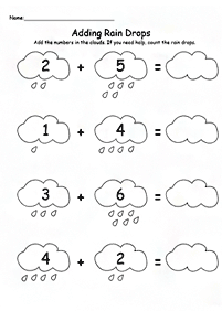 Einfache Addition für Kinder - Arbeitsblatt 37