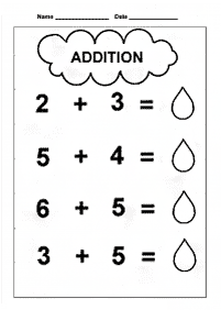 Einfache Addition für Kinder - Arbeitsblatt 51