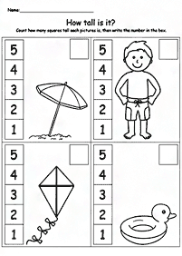 Einfache Math für Kinder - Arbeitsblatt 113