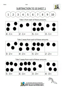 Einfache Math für Kinder - Arbeitsblatt 163