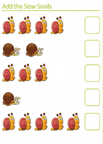 Einfache Math für Kinder - Arbeitsblatt 169