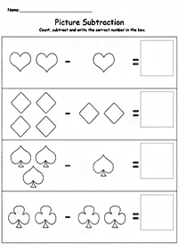 Einfache Math für Kinder - Arbeitsblatt 174