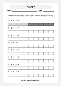 Einfache Math für Kinder - Arbeitsblatt 176