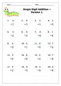 Einfache Math für Kinder - Arbeitsblatt 178