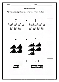 Einfache Math für Kinder - Arbeitsblatt 182