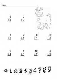 Einfache Math für Kinder - Arbeitsblatt 201
