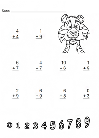 Einfache Math für Kinder - Arbeitsblatt 205