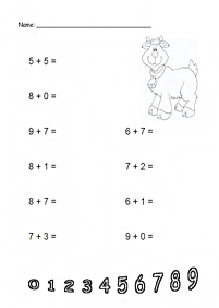 Einfache Math für Kinder - Arbeitsblatt 209