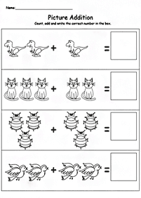 Einfache Math für Kinder - Arbeitsblatt 218