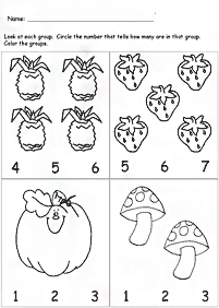 Einfache Math für Kinder - Arbeitsblatt 44