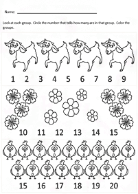 Einfache Math für Kinder - Arbeitsblatt 48