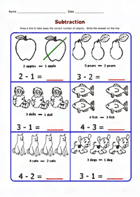 Einfache Math für Kinder - Arbeitsblatt 6