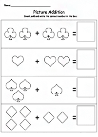 Einfache Math für Kinder - Arbeitsblatt 64