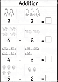 Einfache Math für Kinder - Arbeitsblatt 70