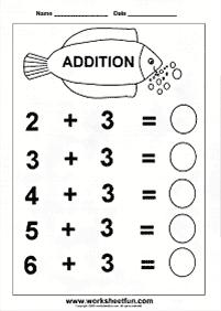 Einfache Math für Kinder - Arbeitsblatt 86