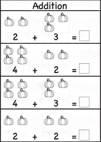 Einfache Math für Kinder - Arbeitsblatt 88
