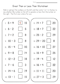 Einfache Math für Kinder - Arbeitsblatt 98
