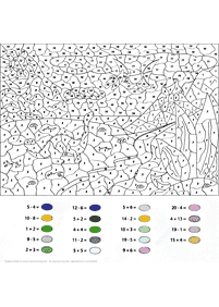 Farbe nach Zahlen - Malvorlage 143