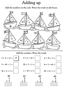 Math für Kinder - Arbeitsblatt 106