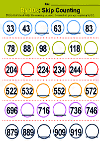 Math für Kinder - Arbeitsblatt 165