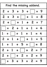 Math für Kinder - Arbeitsblatt 291