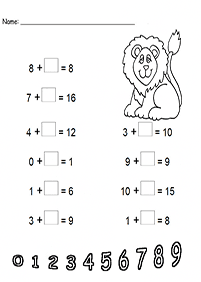 Math für Kinder - Arbeitsblatt 305