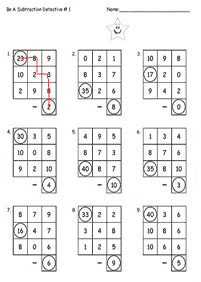 Subtraktion für Kinder - Arbeitsblatt 11